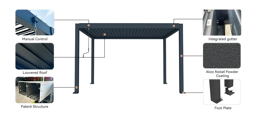 25124-metal pergola with slatted roof-1